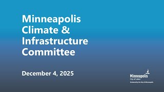 December 4, 2025 Climate & Infrastructure Committee