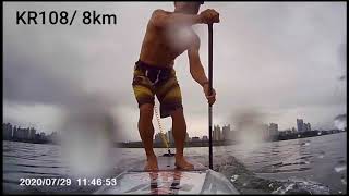 KR108/ SUP(Stand Up Paddle)/ 8km exercise. 이해권/ 섭,스탠드업패들,패들보드/ 8km 연습 7월29일