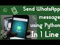 08. How to Send WhatsApp messages using Python in 1 Line || Python Project || Study Material