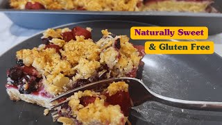 No Added Sugar in this Entire Slice! Apple \u0026 Blueberry Slice Recipe | Gluten Free \u0026 Naturally Sweet