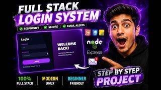 Modern Full Stack Login System | HTML, CSS, JavaScript, Node.js & Email Alerts