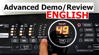 Hi-Tech PANASONIC Fully Automatic Washing Machine ECONAVI Demo Review How To Use & Install NA-FS10X7