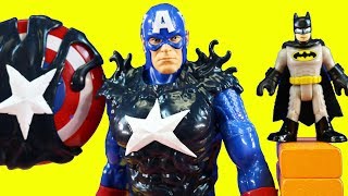 Mega Size Captain America Joins Villain Team | Batman To The Rescue | Superhero League 5