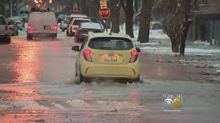 Broken Hydrant Floods Streets In Roseland And West Pullman