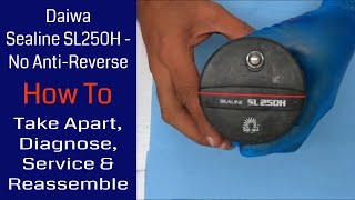 Daiwa Sealine SL250H Fishing Reel No Anti-Reverse: How to take apart, service and reassemble