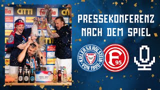 Mit Bierdusche: Die Pressekonferenz nach dem AUFSTIEG! 🎙️