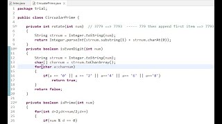 Java Programming || Circular Prime number || Placement Problems