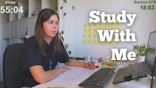 LIVE 10 HOURS Study With Me (60 min study + 10 break)