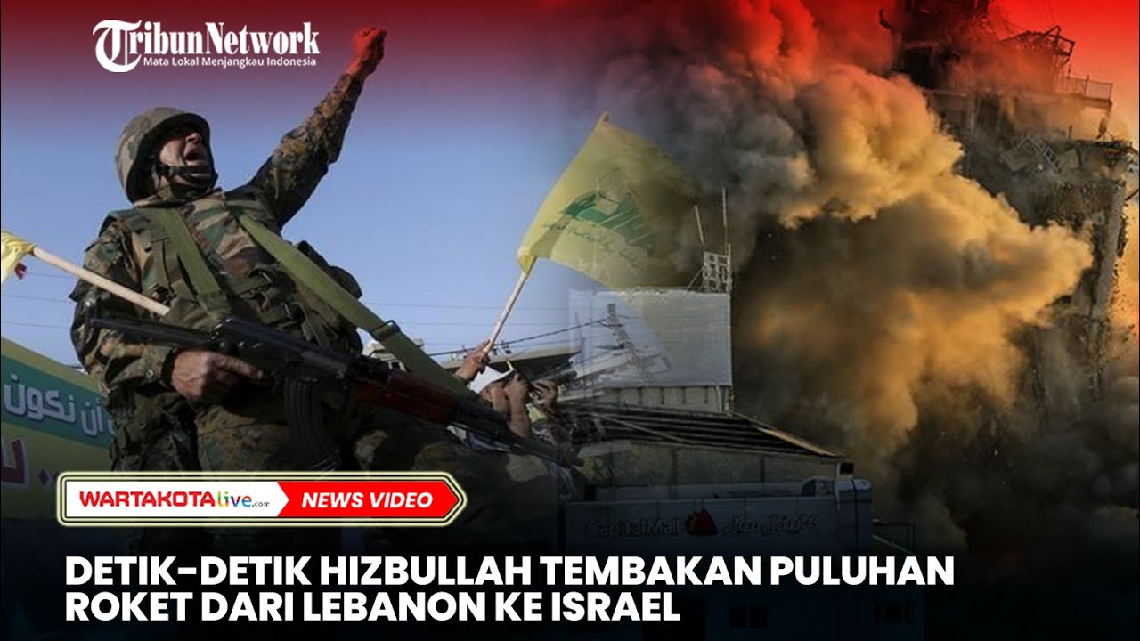 Detik-detik Hizbullah Tembakkan Puluhan Roket Dari Lebanon Ke Israel ...