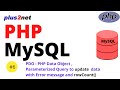 PHP PDO update query using parameters with user inputs and counting number rows updated.