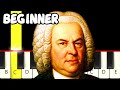 5 Famous Classical Music from Bach - Slow and Easy Piano Tutorial - Beginner