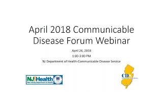 Communicable Disease Forum April Spring webinar