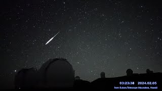 ハワイ・マウナケア星空ライブカメラ 2024年2月5日UTの流星ダイジェスト/Meteors over Maunakea, Hawaii, Feb 5, 2024 UT