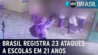 Brasil registra 23 ataques a escolas em 21 anos | SBT Brasil (27/03/23)