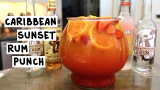 Caribbean Sunset Rum Punch