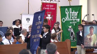 600 Catholic students attend 5th Grade Mass