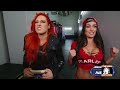 smackdown live 11.1.16 becky lynch nikki bella carmella and alexa bliss backstage