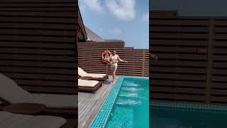Indian actress hot dance in Maldives swimming pool || #shorts #hot_actress  #swimming #dance_lingre