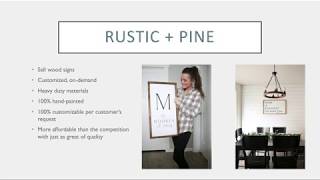 Rustic + Pine | BUS 210 $100 challenge