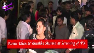 Aamir Khan & Anushka Sharma at Screening of 'PK'