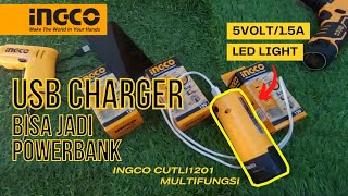 Ingco USB Charger 12V bisa jadi PowerBank - Ingco CUCLI1201