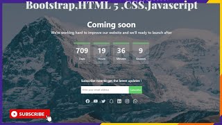 How To Make A Website ComingSoon & Contact Us Page Using HTML,CSS,JavaScript With TimeDate Countdown
