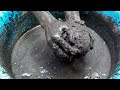 charcoal chips charcoalashes huge chunks water crumbling 💦