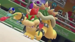 Mario & Sonic at the Rio 2016 Olympics Wii U - Bowser Rhythmic Clubs Footage