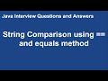 String Comparison In Java
