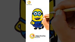 KEVIN THE MINION Drawing: How to Draw KEVIN THE MINION EASY for Kids | ENJOY DRAWING