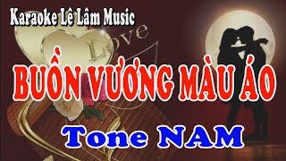 Karaoke - BUỒN VƯƠNG MÀU ÁO Tone Nam | Bossanava | Lê Lâm Music