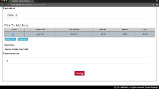 Klokwork Shop Management: Invoice Parts
