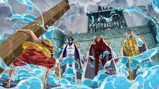 Luffy vs Marine Fleet Admirals「4k」「60fps」║ One Piece