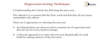Regression testing techniques - Testing Techniques - Software Testing and Quality Assurance