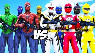TEAM SPIDER-MAN VS POWER RANGERS (DINO THUNDER)