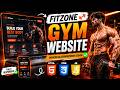 Gym Website Using HTML CSS & JavaScript | Modern Glassmorphism Design | Fully Responsive #GymWebsite