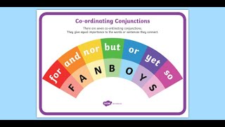 coordinating conjunctions fanboys for s1