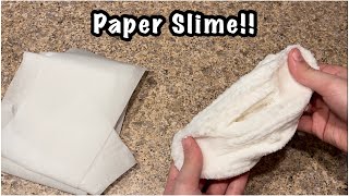 Toilet Paper Slime!? 🧻🫢🫧 How To Make NO GLUE Paper SLIME With 2 INGREDIENTS!!