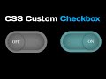 Pure CSS Custom Checkbox ON/Off Effect || HTML5 & CSS3 || Full Tutorial