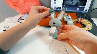 DIY Woodland Felt Hare// DIY felt toys and baby mobiles // Felt Toys