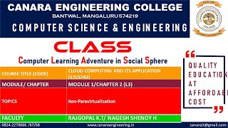 VTU CC (17CS742) CLOUD COMPUTING AND ITS APPLICATION VIRTUALIZATION [VIRTUALIZATION] (M1 L3)