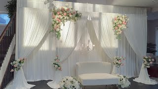 DIY - Simple white floral backdrop