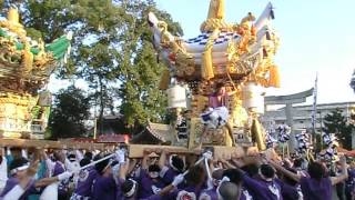 福崎　熊野神社　加治谷　中島　境内　屋台差し上げ　その２