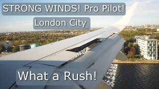 Windy Landing at London City Airport Pro Skills!