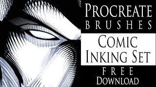 Procreate Brushes - Comic Inking Set - Free Download