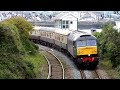 double railtour 7029 clun castle and double 47s seen in and around deganwy