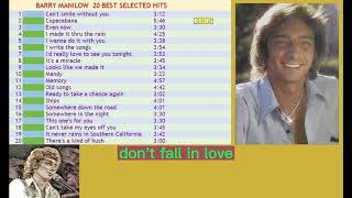 Barry Manilow The Very Best Of | Barry Manilow Greatest Hits | Barry Manilow Collection