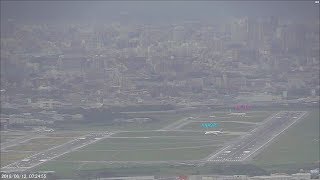 2018.06.12 B滑走路一時閉鎖｜Runway 32L closed｜大阪空港ライブカメラ