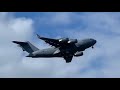 raf c 17 globemaster in southend on sea touch and go landing