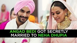 Angad Bedi got secretly married to Neha Dhupia